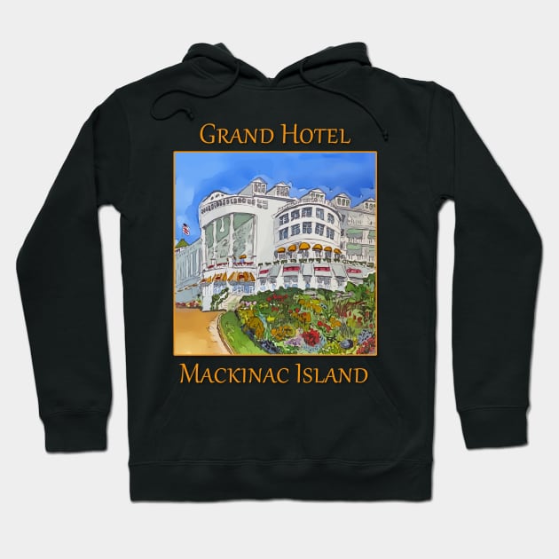 Grand Hotel in Mackinaw Island, Michigan Hoodie by WelshDesigns